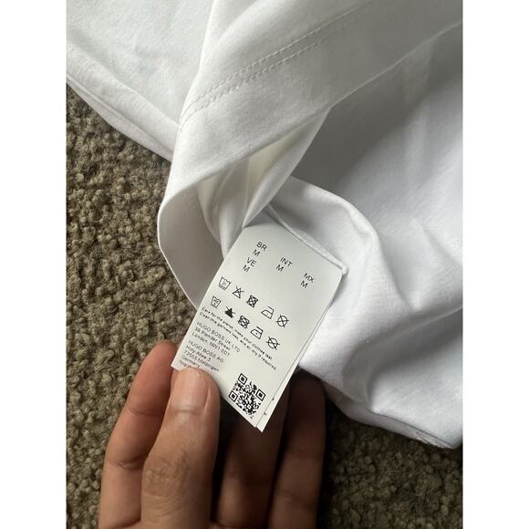 BOSS PENROSE 38 STRIPED COLLAR SLIM FIT POLO SHIRT Whit, Size M, NEW - Picture 9 of 10